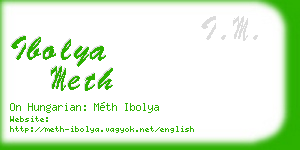 ibolya meth business card
